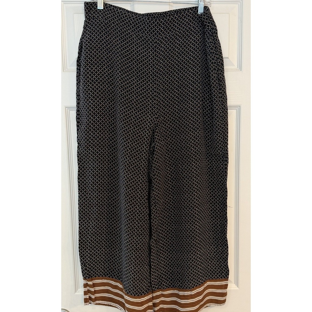 Whistles Foulard Wide Leg Trouser Pants Navy‎ Flowy Career Boho Crop Relaxed 10 - Picture 2 of 12